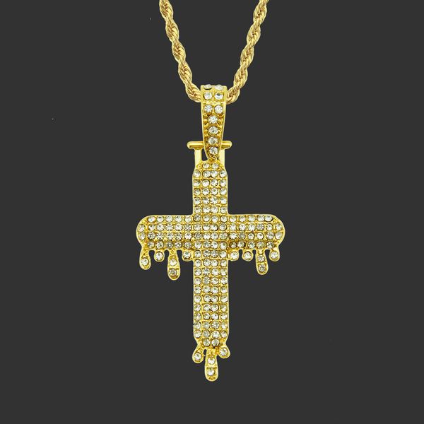amulet neck pendants men's hip hop jewelry personalized trend alloy water drop cross diamond pendant necklace, Silver
amulet neck pendants men's hip hop jewelry personalized trend alloy water drop cross diamond pendant necklace, Silver