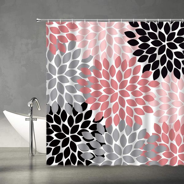 dahlia pinnata floral shower curtain black gray coral pink flower pattern art print modern fashion fabric bathroom decor set
dahlia pinnata floral shower curtain black gray coral pink flower pattern art print modern fashion fabric bathroom decor set