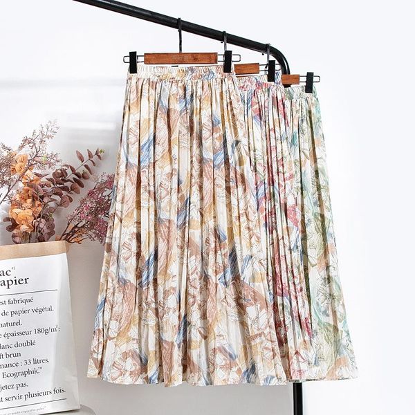 skirts summer high waist floral skirt women retro printed chiffon pleated for long womens, Black
skirts summer high waist floral skirt women retro printed chiffon pleated for long womens, Black
