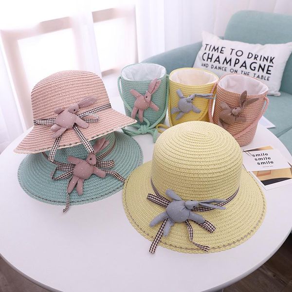 kids summer straw hat bag set lovely cartoon ribbon sun beach travel sunscreen cap caps & hats, Yellow
kids summer straw hat bag set lovely cartoon ribbon sun beach travel sunscreen cap caps & hats, Yellow