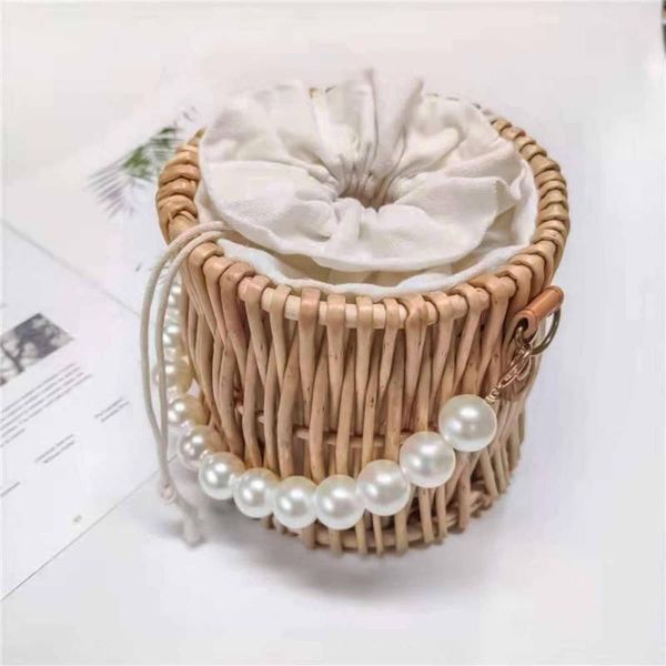 storage bags fashion round mouth woven bag with faux pearl handle rattan large capacity female concise women handbag collocation accessory
storage bags fashion round mouth woven bag with faux pearl handle rattan large capacity female concise women handbag collocation accessory