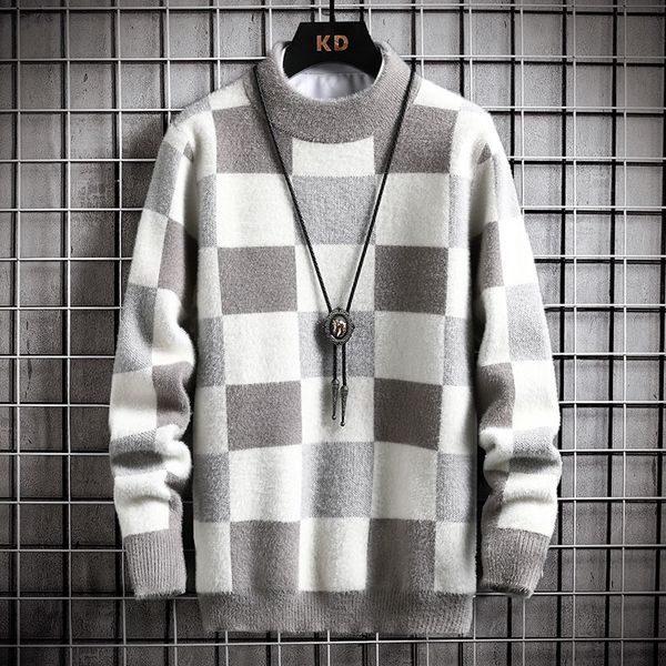 men's sweaters winter cashmere mink high neck men's sweater, high-end fashion scottish warm and soft sweater, White;black
men's sweaters winter cashmere mink high neck men's sweater, high-end fashion scottish warm and soft sweater, White;black
