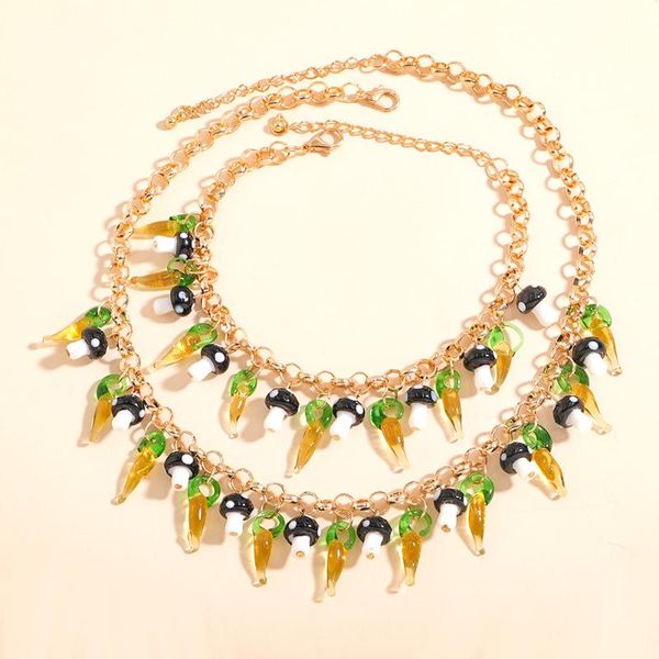 chokers dvacaman chili mushroom shaped necklace set for women vintage charm gold metal chain clavicle choker necklaces statement jewelry, Golden;silver
chokers dvacaman chili mushroom shaped necklace set for women vintage charm gold metal chain clavicle choker necklaces statement jewelry, Golden;silver