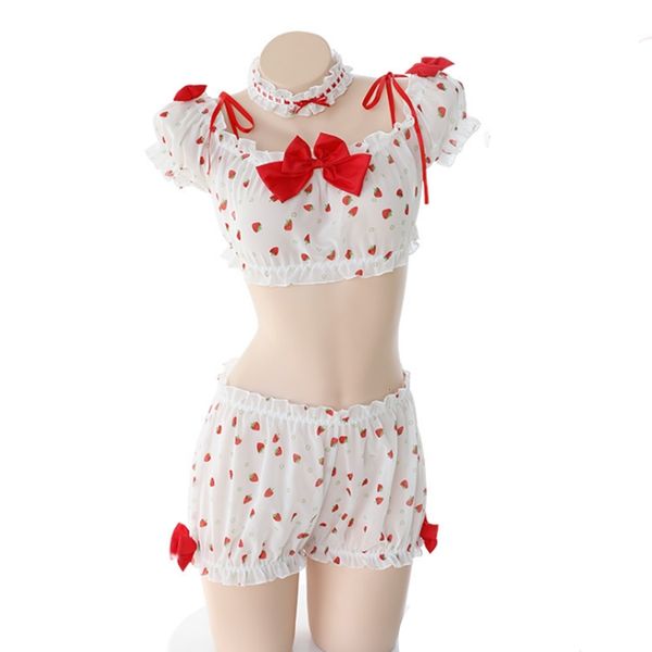 japanese baby doll lingerie womens girl lolita cosplay bandage erotic costumes kawaii strawberry 3 piece set pajamas, White;black
japanese baby doll lingerie womens girl lolita cosplay bandage erotic costumes kawaii strawberry 3 piece set pajamas, White;black