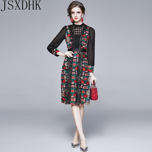 autumn pattern women elegant patchwork mesh long sleeve hollow out embroidery flower lace dress retro party dresses casual, Black;gray
autumn pattern women elegant patchwork mesh long sleeve hollow out embroidery flower lace dress retro party dresses casual, Black;gray