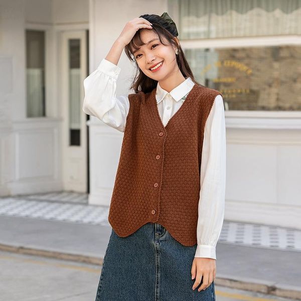 spring arrival knit waistcoat retro literary fashion v-neck outwear inner versatile women's vest vests, Black;white
spring arrival knit waistcoat retro literary fashion v-neck outwear inner versatile women's vest vests, Black;white