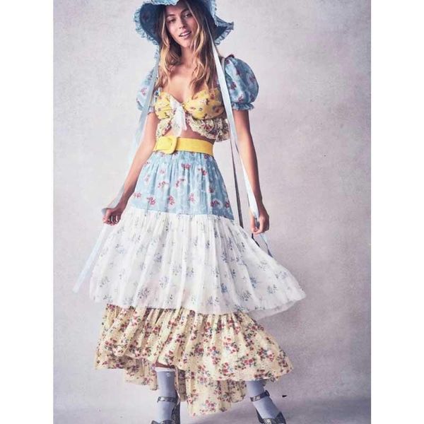 skirts boho inspired mixed floral prints high-low womens elastic waist ruffle hem long skirt 2021 spring summer faldas, Black
skirts boho inspired mixed floral prints high-low womens elastic waist ruffle hem long skirt 2021 spring summer faldas, Black