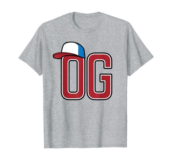 the og "original gangster" old school t-shirt, White;black