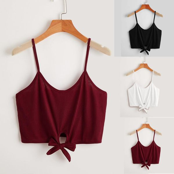 summer bar party vest womens tank solid color sleeveless knot hem crop cami, White
summer bar party vest womens tank solid color sleeveless knot hem crop cami, White