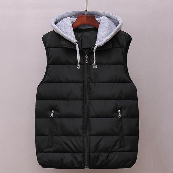 men's vests brand mens sleeveless jacket hooded autumn winter fashion loose cotton-padded coats vest zipper plus size men waistcoats, Black;white
men's vests brand mens sleeveless jacket hooded autumn winter fashion loose cotton-padded coats vest zipper plus size men waistcoats, Black;white