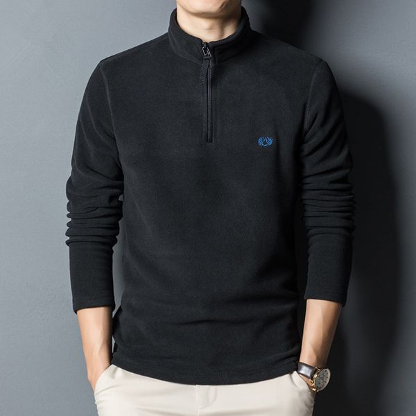 new fce sweater men's autumn and winter plush thickened bottoming shirt half high collar zipper warm long sve t-shirt, Black
new fce sweater men's autumn and winter plush thickened bottoming shirt half high collar zipper warm long sve t-shirt, Black