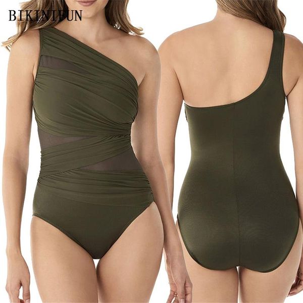 one-piece suits 2021 single shoulder beachwear women mesh patchwork swimsuit plus size monokini s-2xl girl solid color one piece suit
one-piece suits 2021 single shoulder beachwear women mesh patchwork swimsuit plus size monokini s-2xl girl solid color one piece suit