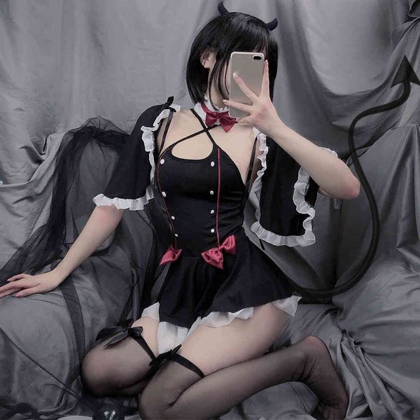 women cosplay maid costumes backless erotic cos lolita lingerie black cos bat open chest suspender miniskirt, Red;black
women cosplay maid costumes backless erotic cos lolita lingerie black cos bat open chest suspender miniskirt, Red;black