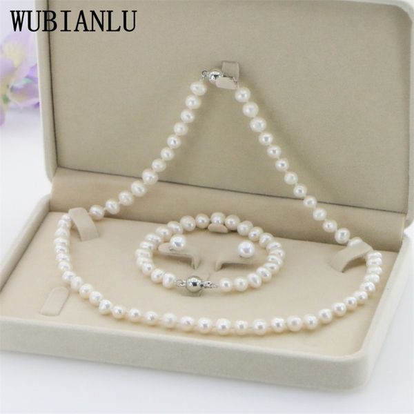 wubianlu 4 colors charming women 7-8mm white real pearl necklace bracelet earring jewelry whole and retail, Black
wubianlu 4 colors charming women 7-8mm white real pearl necklace bracelet earring jewelry whole and retail, Black