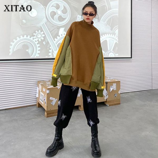 women's hoodies & sweatshirts xitao patchwork sweatshirt fashion women pullover full sleeve pleated 2021 winter goddess fan casual styl, Black
women's hoodies & sweatshirts xitao patchwork sweatshirt fashion women pullover full sleeve pleated 2021 winter goddess fan casual styl, Black