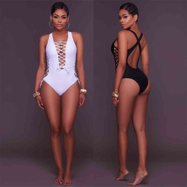 women one piece push-up padded bra bandage new bikini set bathing swimsuit monokini beachwear, White;black
women one piece push-up padded bra bandage new bikini set bathing swimsuit monokini beachwear, White;black