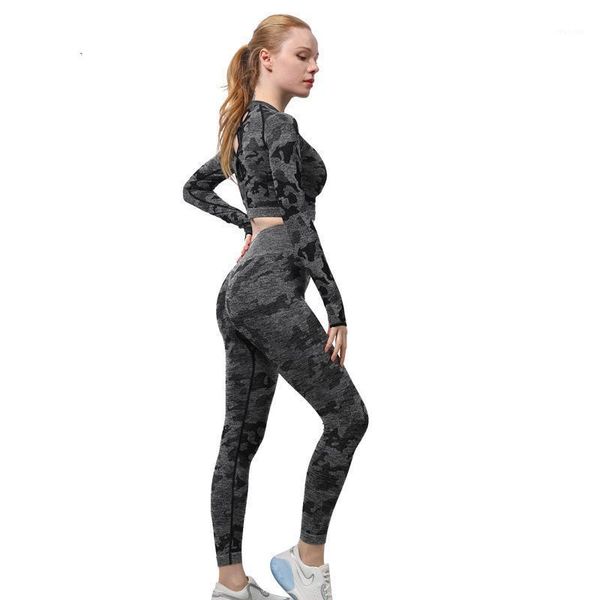 2pieces set gym workout clothes for women fitness camouflage long sleeve seamless scrunch buleggings yoga sport suits outfit
2pieces set gym workout clothes for women fitness camouflage long sleeve seamless scrunch buleggings yoga sport suits outfit