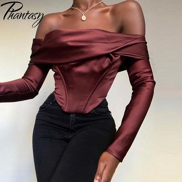 women's t-shirt phantasy slash neck tight casual long sleeve streetwear clothes 2021 elegant solid color women clothing, White
women's t-shirt phantasy slash neck tight casual long sleeve streetwear clothes 2021 elegant solid color women clothing, White