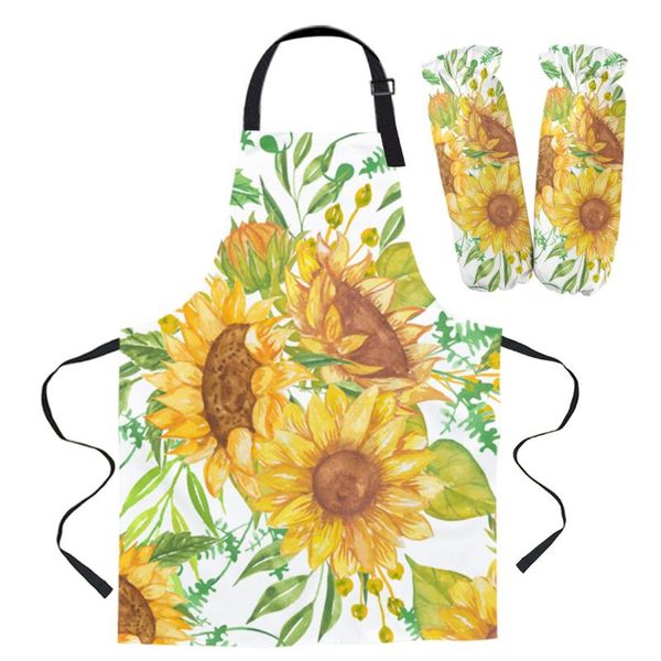 aprons daily cleaning apron set sunflower flower watercolor chef waiter anti-oil kids cooking gardening work sleeve cover
aprons daily cleaning apron set sunflower flower watercolor chef waiter anti-oil kids cooking gardening work sleeve cover