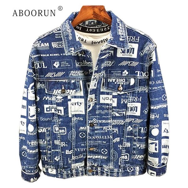 men's jackets aboorun 2021 fashion denim letters printed jean autumn cotton coat for male, Black;brown
men's jackets aboorun 2021 fashion denim letters printed jean autumn cotton coat for male, Black;brown