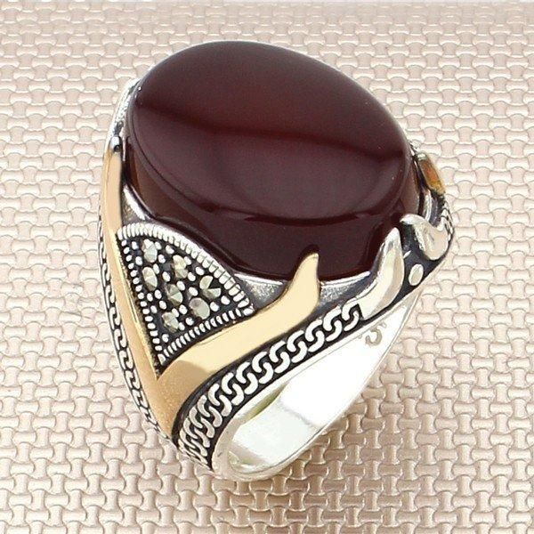 for vendetta silver ring vintage maroon oval yemen agate stone men solid 925 sterling cluster rings, Golden;silver
for vendetta silver ring vintage maroon oval yemen agate stone men solid 925 sterling cluster rings, Golden;silver