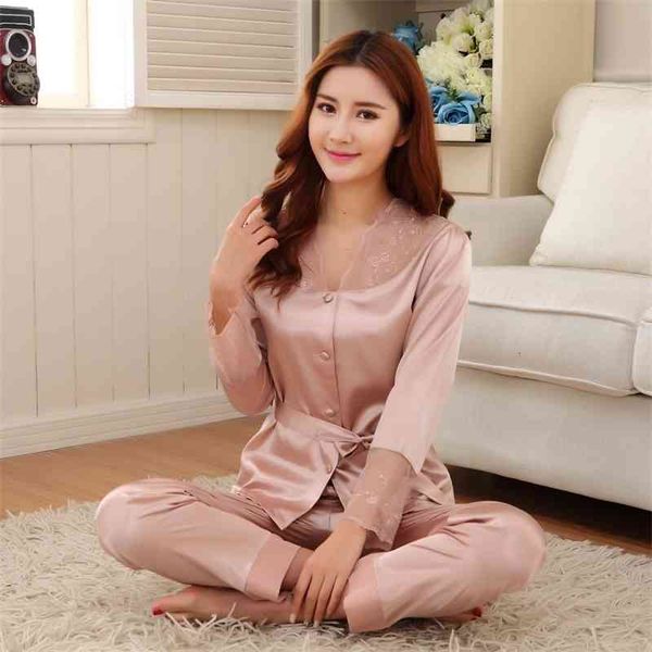 Women's Sleepwear Lovers Silk Pajamas Set Spring Autumn Length Pants Leisure Lounge Women Men Champagne ,L,XL,XXL,XXXL OK97, Black;red
Women's Sleepwear Lovers Silk Pajamas Set Spring Autumn Length Pants Leisure Lounge Women Men Champagne ,L,XL,XXL,XXXL OK97, Black;red