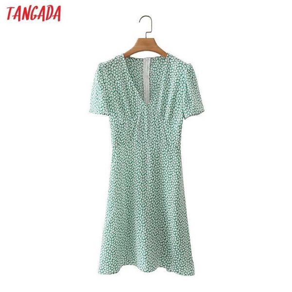 tangada summer women green flowers print french style dress zipper puff short sleeve ladies sundress 2m43 210609, Black;gray
tangada summer women green flowers print french style dress zipper puff short sleeve ladies sundress 2m43 210609, Black;gray