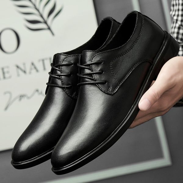 men's shoes summer busins formal casual leather breathable black fashion large size raised working men
men's shoes summer busins formal casual leather breathable black fashion large size raised working men
