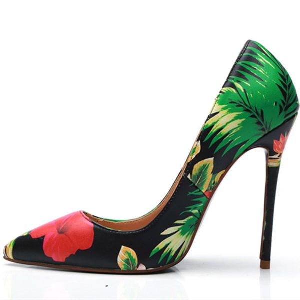 dress shoes flower printed genuine leather pumps 2021 party multicolor pointed toe stiletto woman size 35-43, Black
dress shoes flower printed genuine leather pumps 2021 party multicolor pointed toe stiletto woman size 35-43, Black