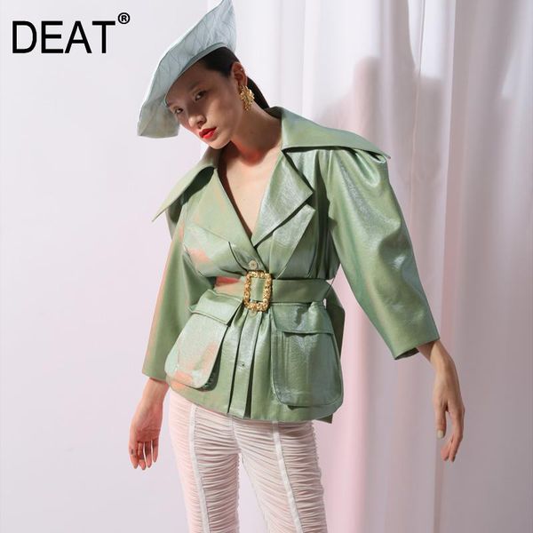 women's jackets deat 2021 summer vintage pu leather turn-down collar covered buttons jacket high waist belts female, Black;brown
women's jackets deat 2021 summer vintage pu leather turn-down collar covered buttons jacket high waist belts female, Black;brown