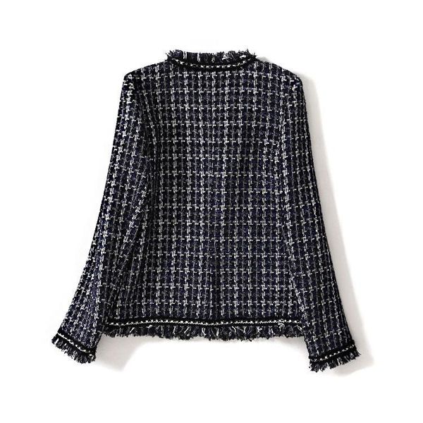 women's jackets blue plaid navy jacket 2021 spring /autumn round collar fringe houndstooth sisters slim winter woolen, Black;brown
women's jackets blue plaid navy jacket 2021 spring /autumn round collar fringe houndstooth sisters slim winter woolen, Black;brown