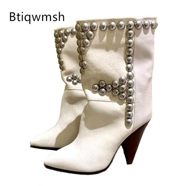 boots 2021 white real suede ankle women pointed toe rivet studded 10cm 8cm spiked high heels botas femme western cowboy, Black
boots 2021 white real suede ankle women pointed toe rivet studded 10cm 8cm spiked high heels botas femme western cowboy, Black