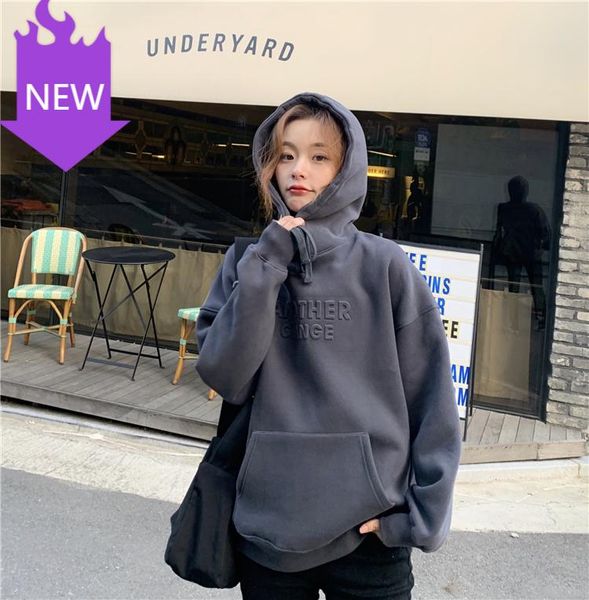 loose sweatshirt hoodies winter casual fashion women hooded jumper solid women's & sweatshirts, Black
loose sweatshirt hoodies winter casual fashion women hooded jumper solid women's & sweatshirts, Black