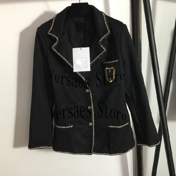 women's suits & blazers 21 luxury design high-end fashion badge embroidered lapel long sleeve temperament slim wool suit coat blazer wo, White;black
women's suits & blazers 21 luxury design high-end fashion badge embroidered lapel long sleeve temperament slim wool suit coat blazer wo, White;black
