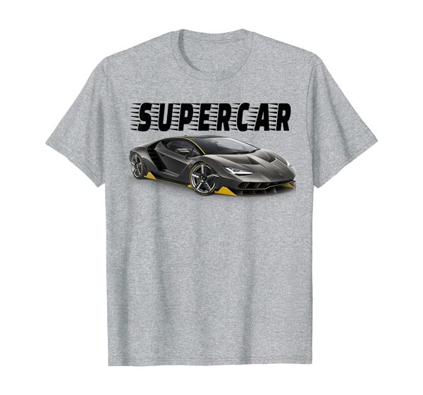 great italian supercar t-shirt, White;black