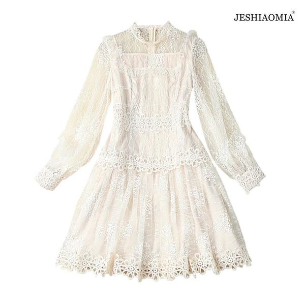 casual dresses jeshiaomia- 2021 autumn round neck see-through lace dress, Black;gray
casual dresses jeshiaomia- 2021 autumn round neck see-through lace dress, Black;gray