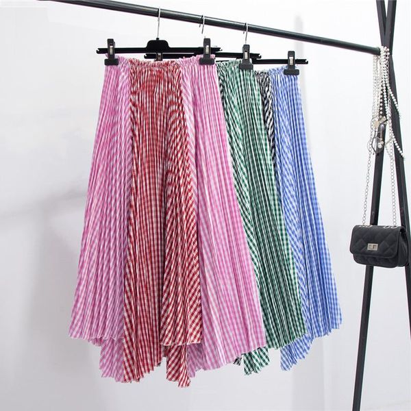 skirts summer irregular plaid cotton long pleated patchwork colored printed a-line casual, Black
skirts summer irregular plaid cotton long pleated patchwork colored printed a-line casual, Black