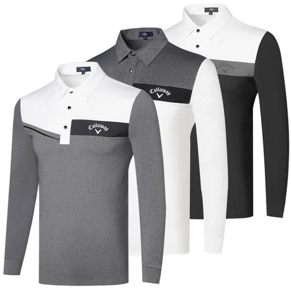 men's clothing, long sved polo shirt, quick drying t-shirt, outdoor sportswear, breathable golf clothing., White;black
men's clothing, long sved polo shirt, quick drying t-shirt, outdoor sportswear, breathable golf clothing., White;black