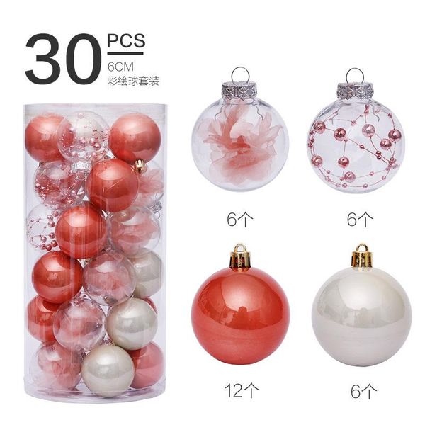 party decoration 6cm30pcs christmas decorations for tree ball palline trasparenti plastic kerstbal pendant adornos de navidad
party decoration 6cm30pcs christmas decorations for tree ball palline trasparenti plastic kerstbal pendant adornos de navidad