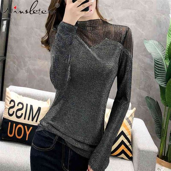 women tshirt casual fashion mesh gauze patchwork feminina ladies shiny diamante t shirts spring/autumn clothe t07704b 210421, White
women tshirt casual fashion mesh gauze patchwork feminina ladies shiny diamante t shirts spring/autumn clothe t07704b 210421, White