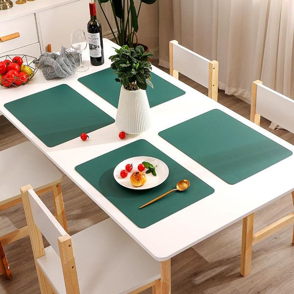mats & pads 1 pc pu leather placemat solid color rectangular heat insulation el western home dinner waterproof table mat
mats & pads 1 pc pu leather placemat solid color rectangular heat insulation el western home dinner waterproof table mat