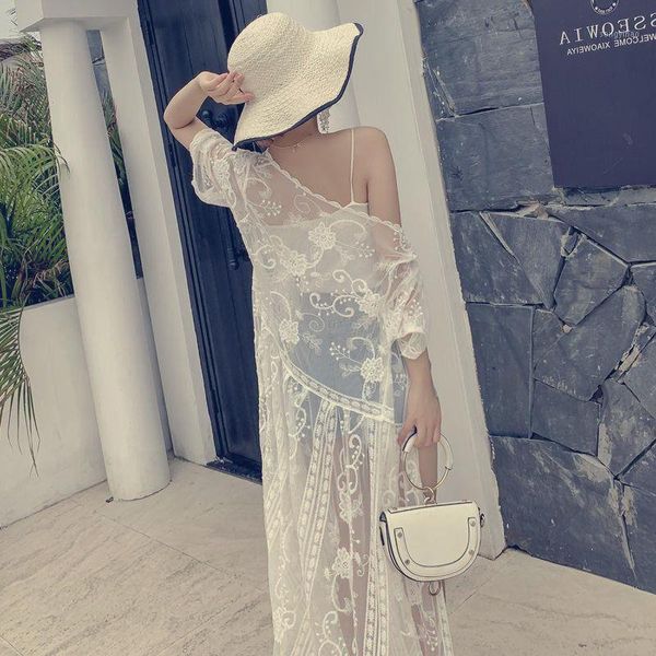 women's swimwear 2021 retro printed half sleeve chiffon cardigan kimono boho fringed tassels bikini cover up ankle length cape beach sw, White;black
women's swimwear 2021 retro printed half sleeve chiffon cardigan kimono boho fringed tassels bikini cover up ankle length cape beach sw, White;black