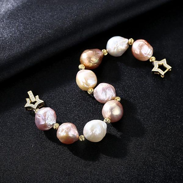 bangle ch-132 baroque bracelet silver freshwater special-shaped pearl sterling thick cross 18k mixed color, Black
bangle ch-132 baroque bracelet silver freshwater special-shaped pearl sterling thick cross 18k mixed color, Black