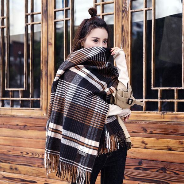 scarves 2021 women winter thick scarf faux cashmere warm plaid for female fashion tippet designer long shawl with tassel sjaal, Blue;gray
scarves 2021 women winter thick scarf faux cashmere warm plaid for female fashion tippet designer long shawl with tassel sjaal, Blue;gray