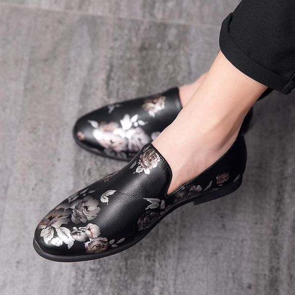 dress shoes retro men's leather casual loafers breathable printing driving gentleman wedding men 46 boat, Black
dress shoes retro men's leather casual loafers breathable printing driving gentleman wedding men 46 boat, Black