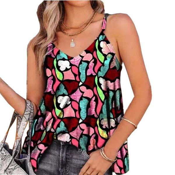 women's tanks & camis women t-shirt fashion 2021 summer flral print vest sleeveless t shirts casual tees beach plus size 5xl, White
women's tanks & camis women t-shirt fashion 2021 summer flral print vest sleeveless t shirts casual tees beach plus size 5xl, White