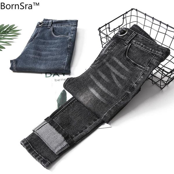 women's jeans bornsra 2021 spring women high waist elastic stretch female washed denim skinny pencil pants plus size, Blue
women's jeans bornsra 2021 spring women high waist elastic stretch female washed denim skinny pencil pants plus size, Blue