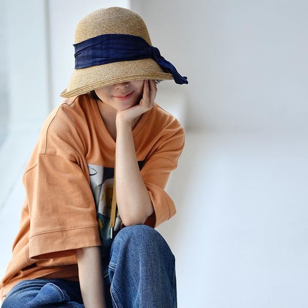 wide brim hats micoco a3692c korean version leisure foreign style texture flax bow practical joker straw hat, Blue;gray
wide brim hats micoco a3692c korean version leisure foreign style texture flax bow practical joker straw hat, Blue;gray