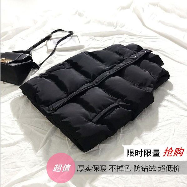 vests 2021 autumn and winter korean trendy student versatile casual stand collar thickened short down cotton vt women's bread suit, Black;white
vests 2021 autumn and winter korean trendy student versatile casual stand collar thickened short down cotton vt women's bread suit, Black;white