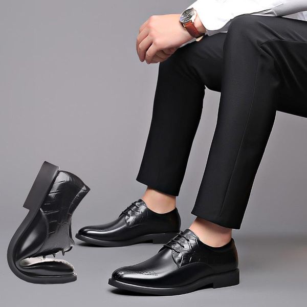 men's business dress casual autumn and winter british soft sole leather breathable shoes, Black
men's business dress casual autumn and winter british soft sole leather breathable shoes, Black